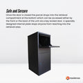 Lockable Parcel Delivery Box - Galvanised Steel, 41.5x38.5x102.5cm, Dual Access - SuperSaverAU - view 6