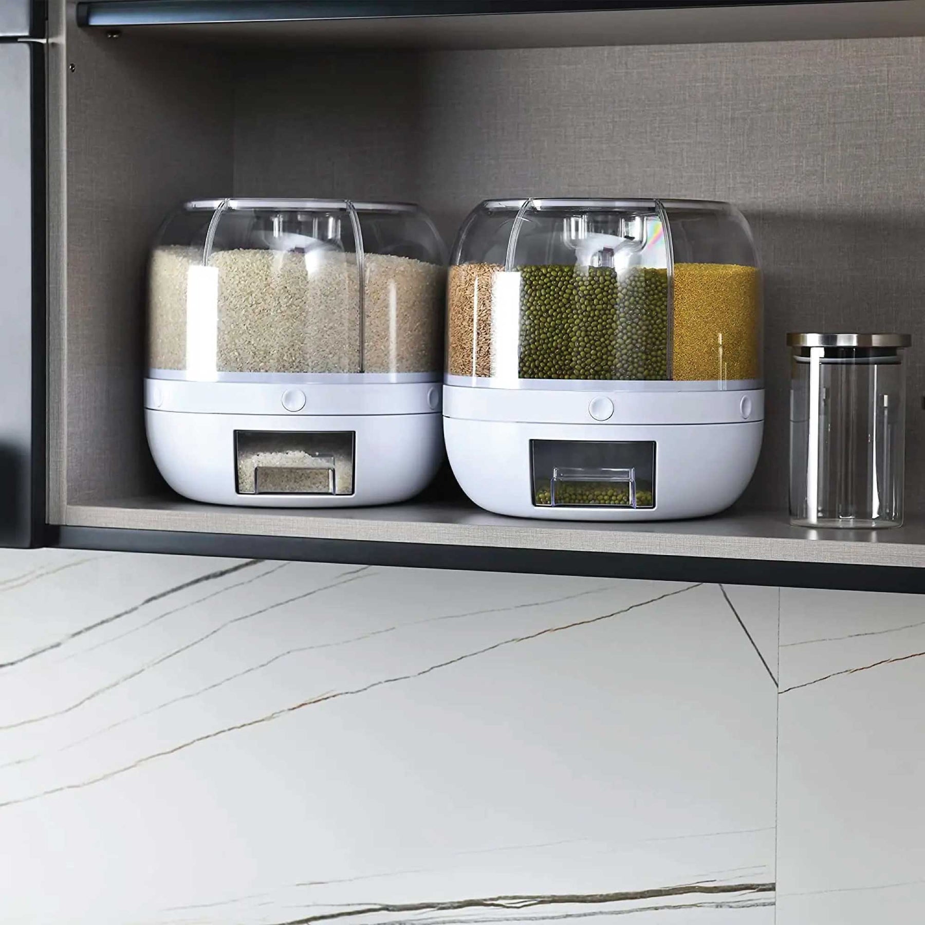 Kitchee 3Kg 6-Compartment Rotating Food Dispenser - BPA-Free Storage Container - SuperSaverAU - view 3