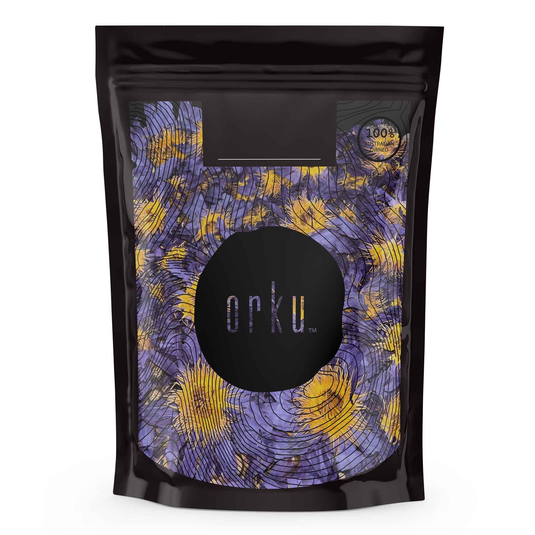 Orku 50g Dried Blue Lotus Flowers - Whole Open Lily Nymphaea Caerulea - SuperSaverAU - view 1