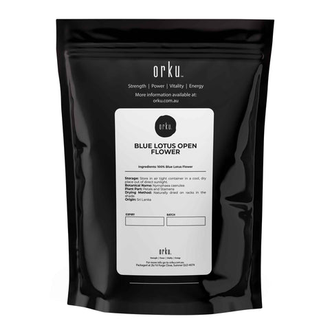 Orku 50g Dried Blue Lotus Flowers - Whole Open Lily Nymphaea Caerulea - SuperSaverAU - view 2