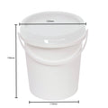 1.2L Food Grade Plastic Buckets with Handle & Tamper Evident Lid - 10 Pack - SuperSaverAU - view 2