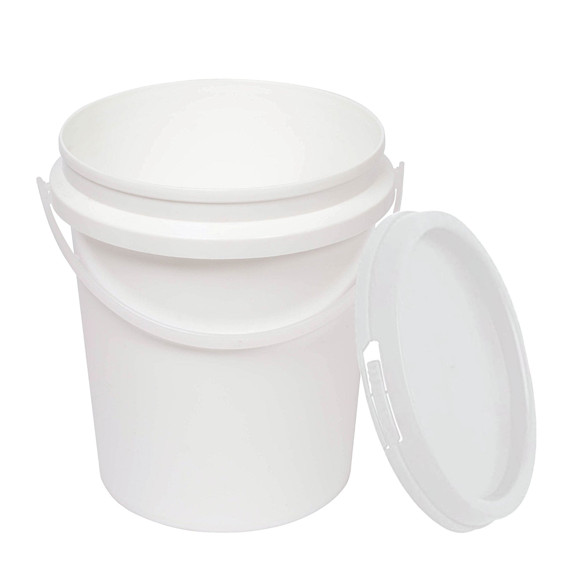 1.2L Food Grade Plastic Buckets with Handle & Tamper Evident Lid - 10 Pack - SuperSaverAU - view 3