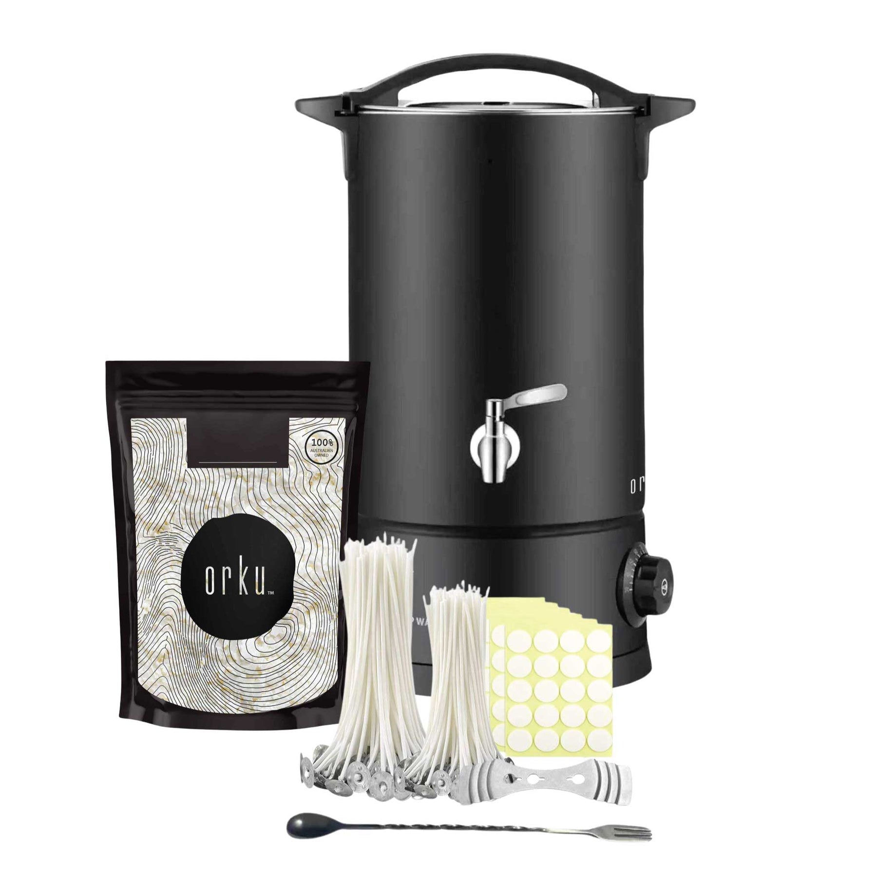 Candle Making Kit - 10L Wax Melting Heater, 400g Soy Wax Flakes, Wicks - SuperSaverAU - view 1