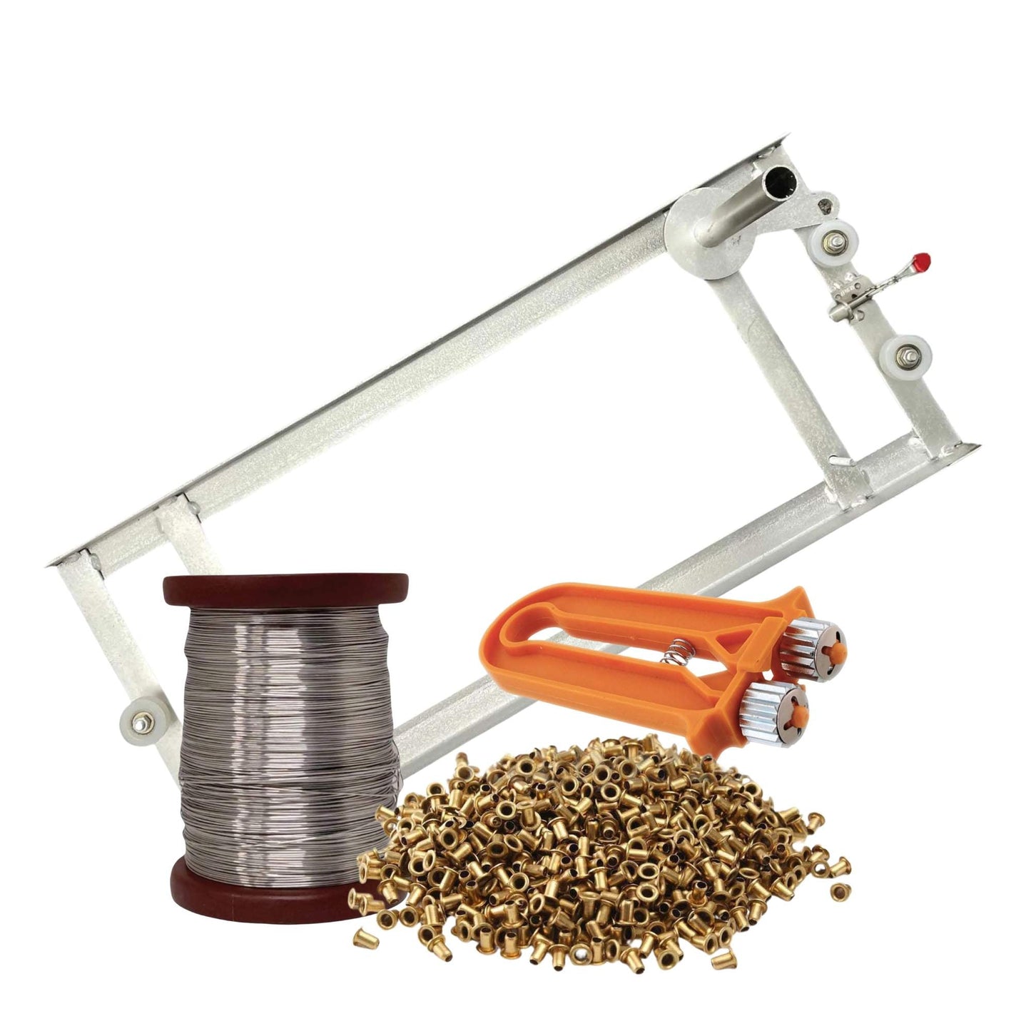 Rooster Farms Beekeeping Kit - Wiring Board, 500g Wire, Crimper, 1000 Eyelets