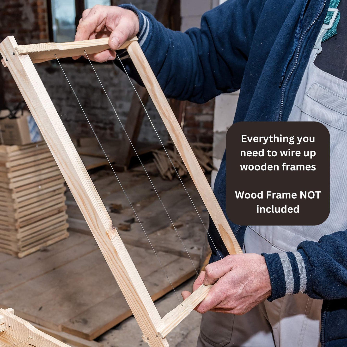 Rooster Farms Beekeeping Kit - Wiring Board, 500g Wire, Crimper, 1000 Eyelets