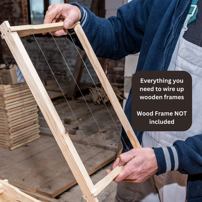 Rooster Farms Beekeeping Kit - Wiring Board, 500g Wire, Crimper, 1000 Eyelets