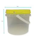 Premium Empty Honey Bucket with Tamper Evident Lid - Clear 0.8L, 10 Pack