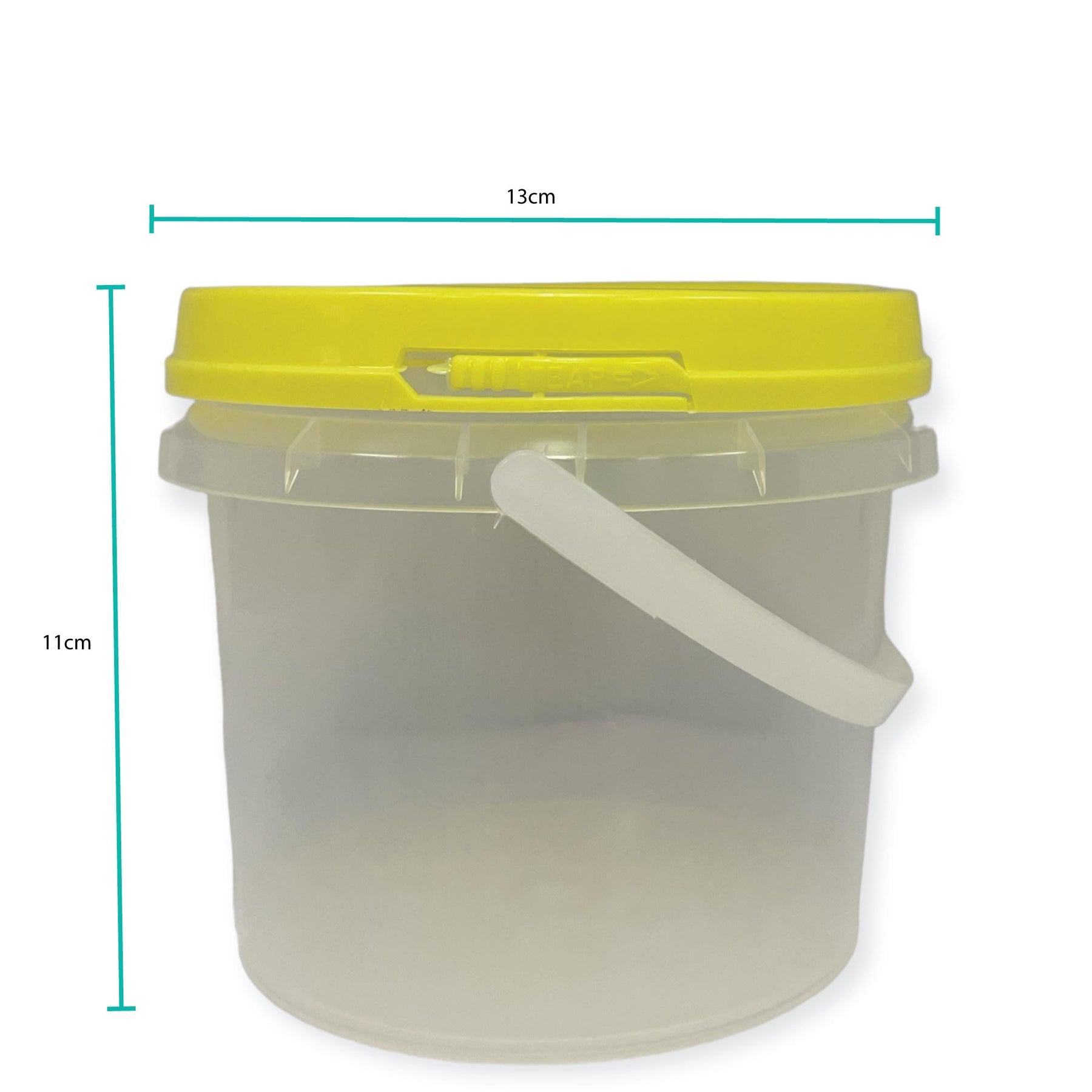 Premium Empty Honey Bucket with Tamper Evident Lid - Clear 0.8L, 10 Pack