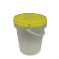 Bulk 10 x 1.2L Clear Plastic Honey Bucket with Yellow Tamper Evident Lid - SuperSaverAU - view 3
