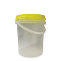 Bulk 10 x 1.2L Clear Plastic Honey Bucket with Yellow Tamper Evident Lid - SuperSaverAU - view 4