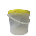 Bulk 10 x 2.2L Clear Honey Bucket with Yellow Tamper Evident Lid - SuperSaverAU - view 1