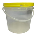 Bulk 10 x 2.2L Clear Honey Bucket with Yellow Tamper Evident Lid - SuperSaverAU - view 3