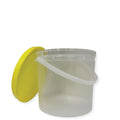 Bulk 10 x 2.2L Clear Honey Bucket with Yellow Tamper Evident Lid - SuperSaverAU - view 4