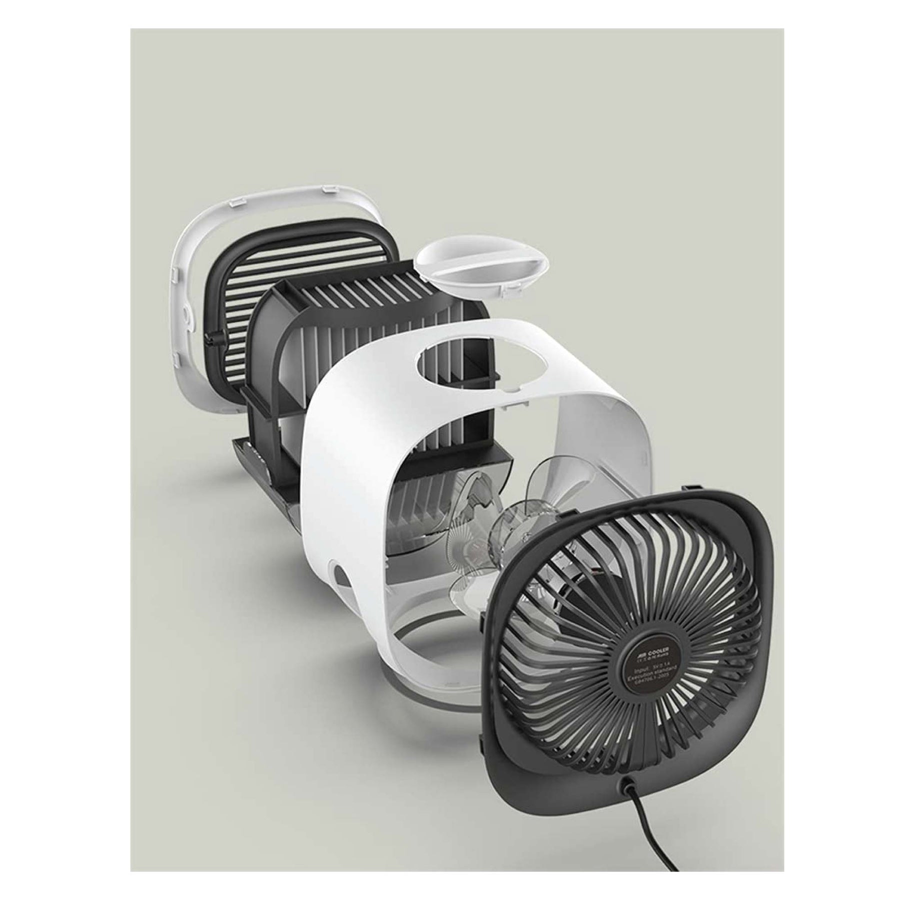 Premium USB Mini Air Purifier and Portable Desktop Cooling Fan 300ml