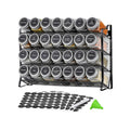 Kitchee 4-Tier Metal Spice Rack with 28 Glass Jars - Kitchen Organiser 35cm x 9.5cm x 23.5cm - SuperSaverAU - view 1