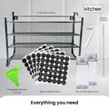 Kitchee 4-Tier Metal Spice Rack with 28 Glass Jars - Kitchen Organiser 35cm x 9.5cm x 23.5cm - SuperSaverAU - view 3