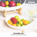 Three-Tier Serving Stand with Porcelain Bowls & Bamboo Frame - 3 Bowls - SuperSaverAU - view 1