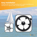 14" Boat Steering Wheel - Stainless Steel, 5 Spoke, Ergonomic Grip, Knob - SuperSaverAU - view 2