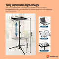 Premium Adjustable Laptop Projector Tripod Stand with Phone Mount