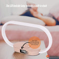 Wireless Phone Charger Bedside Lamp with Clock, 30cm, Dimmable Lighting, USB Ports - SuperSaverAU - view 3