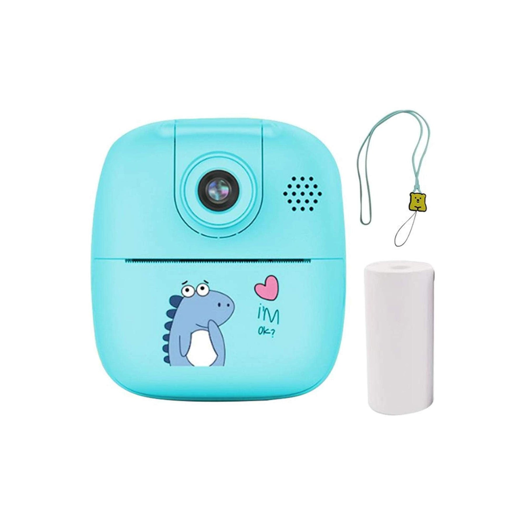 Premium Blue Kids Instant Print Camera with Video MP3 and Games
