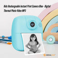Premium Blue Kids Instant Print Camera with Video MP3 and Games