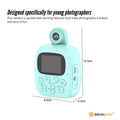 Premium Blue Kids Instant Print Camera with Video MP3 and Games