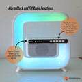 Premium Bluetooth Speaker with 15W Wireless Charger LED Lamp and Alarm Clock
