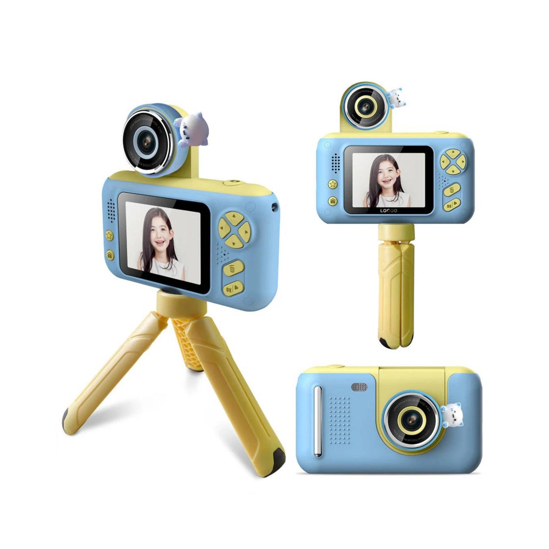Premium Blue Kids 4MP HD Digital Selfie Camera with 2.4 Inch Screen