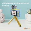 Premium Blue Kids 4MP HD Digital Selfie Camera with 2.4 Inch Screen