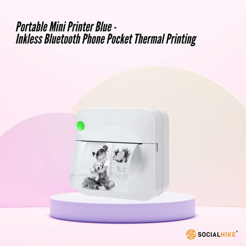 Social Hike Portable Mini Thermal Printer - White