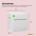 Social Hike Portable Mini Thermal Printer - White