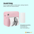 Social Hike Pink Portable Mini Thermal Printer