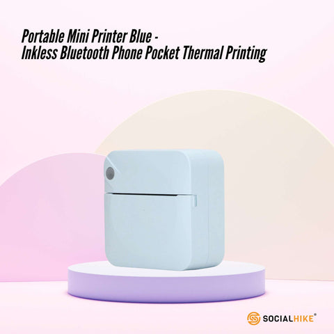 Social Hike Blue Portable Mini Thermal Printer