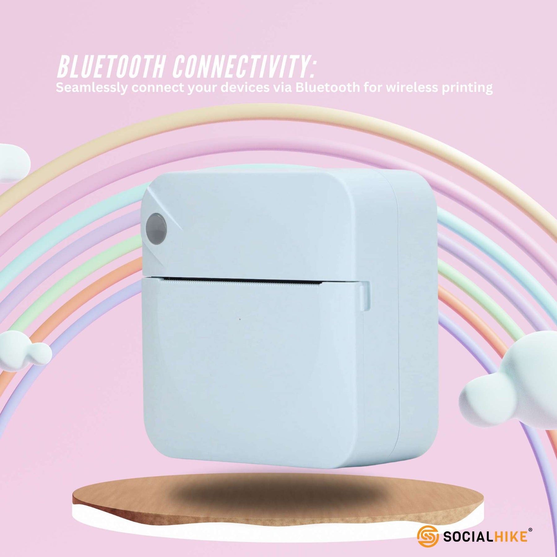 Social Hike Blue Portable Mini Thermal Printer