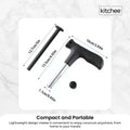 Kitchee Coconut Opener Tool - Stainless Steel, Compact 13cm x 9.5cm x 12.5cm