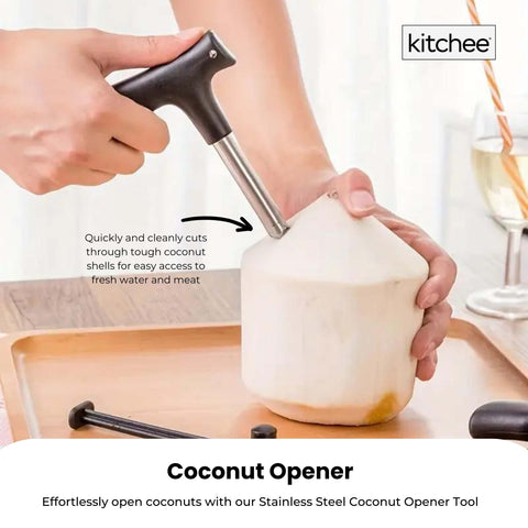 Kitchee Coconut Opener Tool - Stainless Steel, 5 Pack, Compact & Durable - SuperSaverAU - view 2