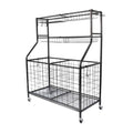 Social Hike Sports Equipment Organiser Trolley on Wheels - 93x42x117cm, Black - SuperSaverAU - view 1