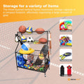 Social Hike Sports Equipment Organiser Trolley on Wheels - 93x42x117cm, Black - SuperSaverAU - view 6