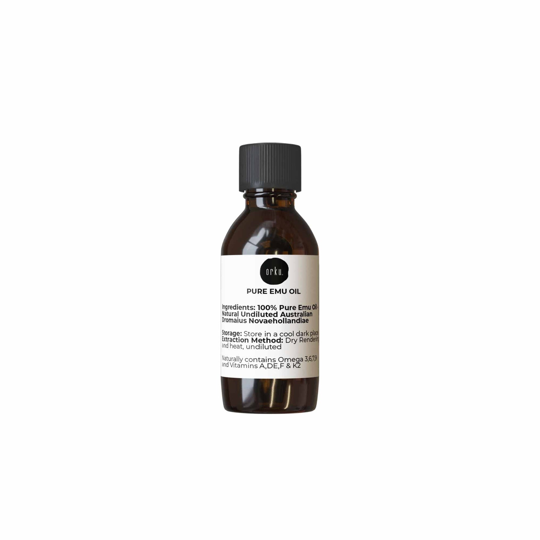 Orku 10ml Pure Emu Oil - Natural Undiluted Australian Dromaius Novaehollandiae - SuperSaverAU - view 1