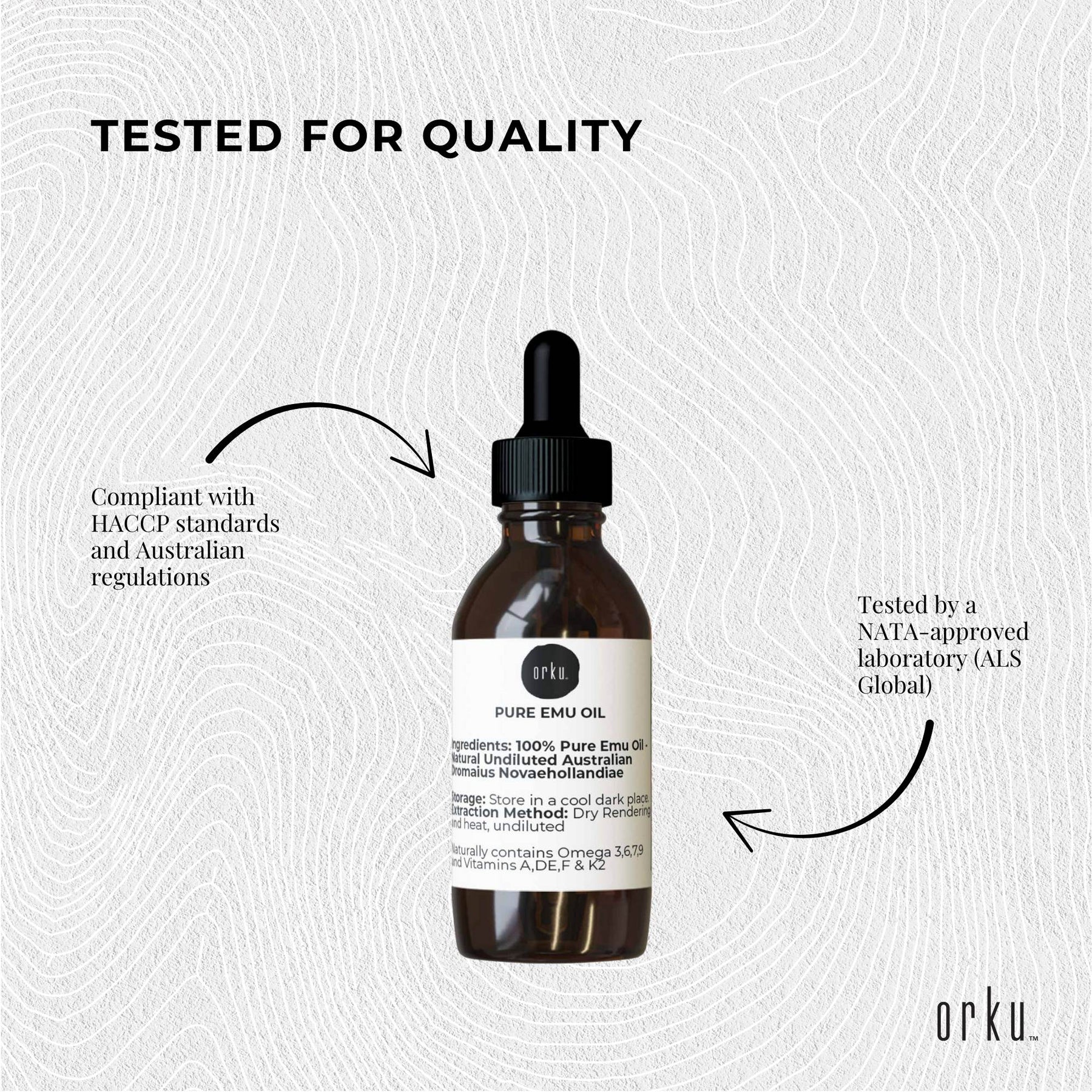 Orku 25ml Pure Emu Oil with Dropper - Undiluted Natural Dromaius Novaehollandiae - SuperSaverAU - view 4
