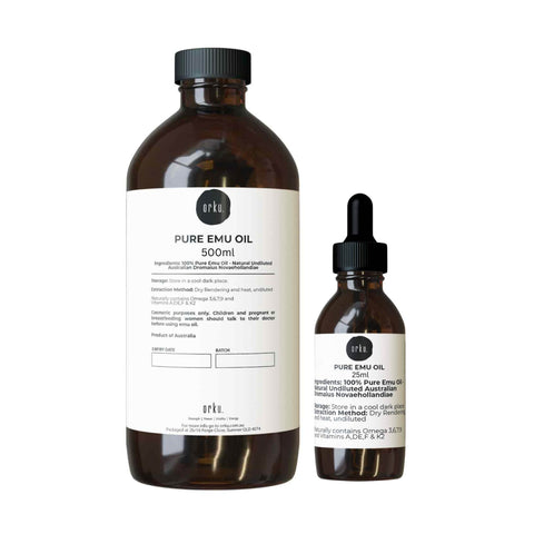 Orku 500ml Pure Emu Oil + Bonus 25ml Bottle - Australian Dromaius Novaehollandiae - SuperSaverAU - view 1