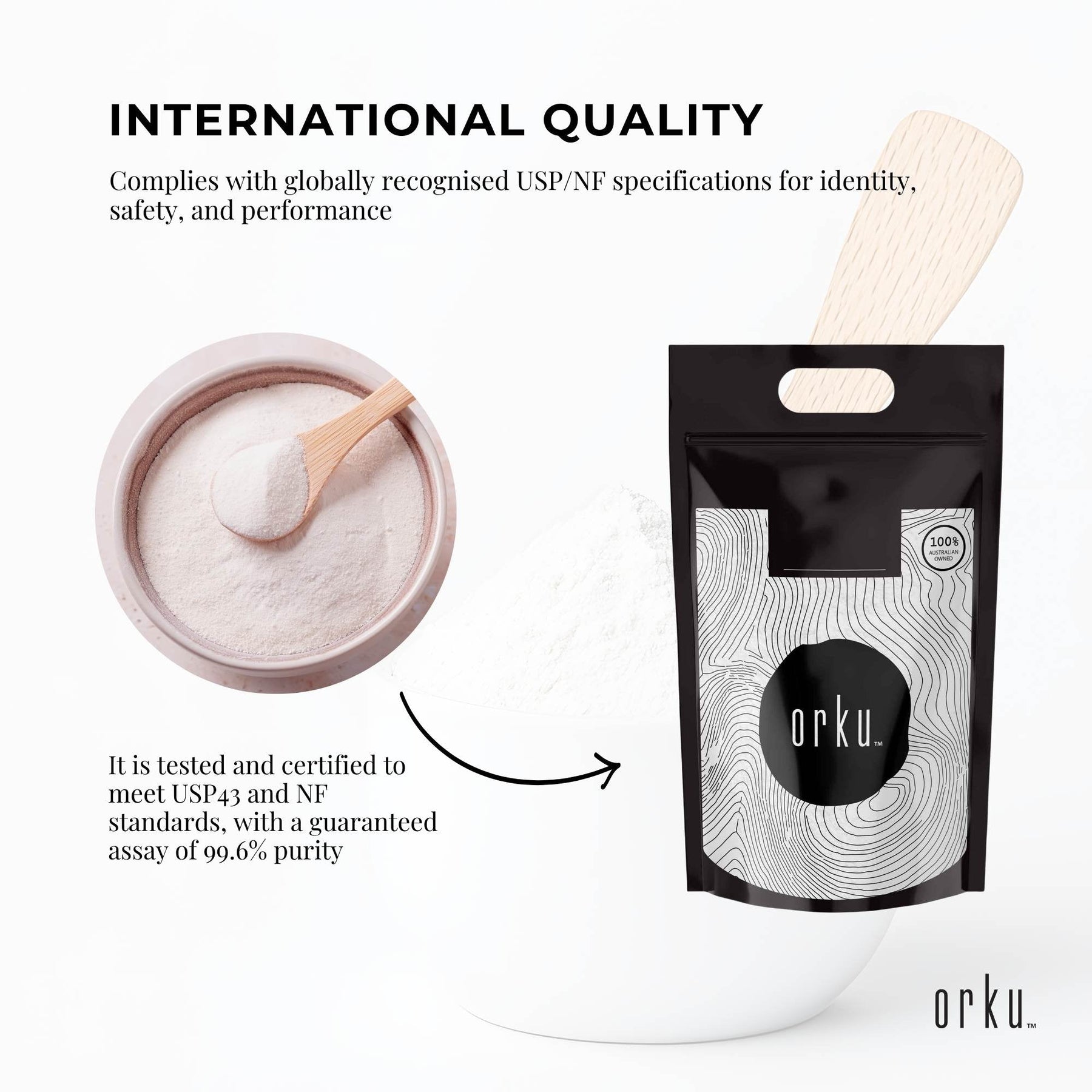 Orku Myo Inositol Powder 20Kg - USP Grade, Vegan, Gluten-Free, Unflavoured - SuperSaverAU - view 5