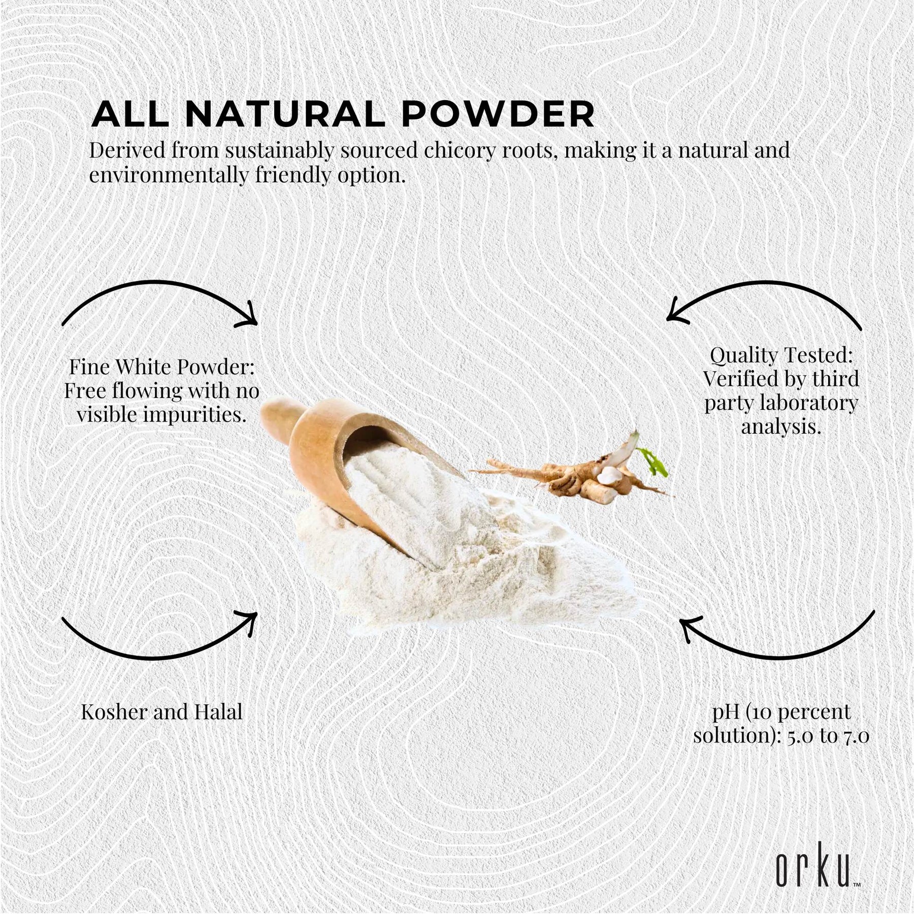 Orku 10Kg Chicory Root Inulin Powder - Unflavoured Natural Prebiotic Fibre - SuperSaverAU - view 5