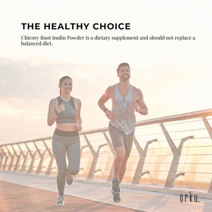 Orku 800g Chicory Root Inulin Powder Tub - Unflavoured Natural Prebiotic Fibre