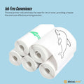 Social Hike 5 Pack Thermal Printer Sticker Rolls 57mm x 430mm - Ink-Free Printing