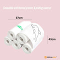 Social Hike 5 Pack Thermal Printer Sticker Rolls 57mm x 430mm - Ink-Free Printing