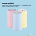 Social Hike 3 Pack Thermal Paper Rolls - Coloured, 57mm x 430mm, Ink-Free