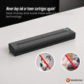 Tooleroo Portable A4 Thermal Printer Black + Paper Kit - Wireless and Inkless - SuperSaverAU - view 3