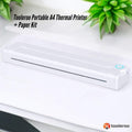 Tooleroo Portable A4 Thermal Printer with Paper Kit - White